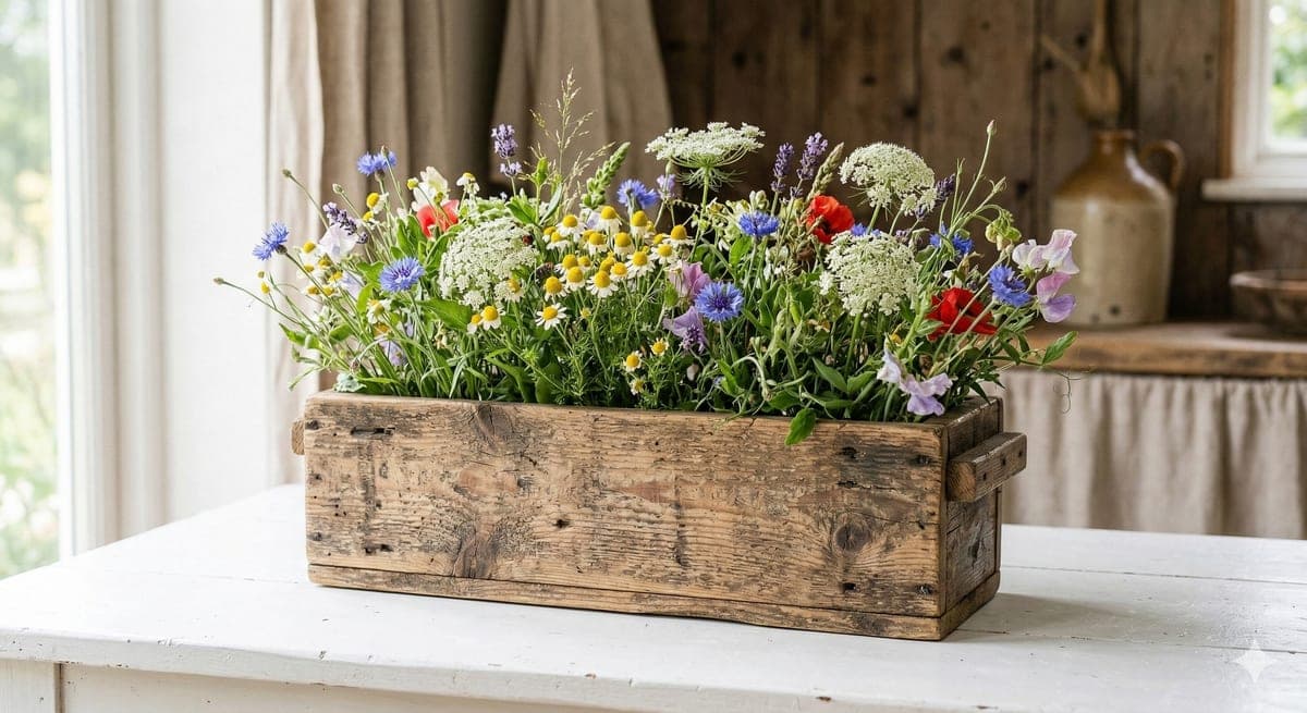 Ahşap Çiçek Kutusu "Rustik"